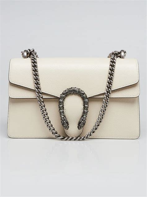 White Leather Dionysus Small Shoulder Bag 